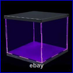2pcs Clear Display Showcase, Case Box Shelf Cabinet Dustproof for Model