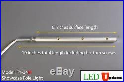2x showcase LED pole light for Jewelry Watch Food Display FY-34M with UL power