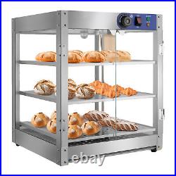 3 Tiers Commercial Food Warmer Display Countertop Pizza Heated Show Case