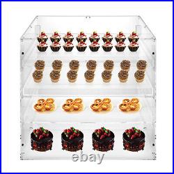 3-Tray Countertop Bakery Display Case Donut Hotel Store Showcase Cookie Pastry