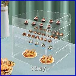 3-Tray Countertop Bakery Display Case Donut Hotel Store Showcase Cookie Pastry