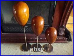 3 Wooden Mannequin Wigs Hats Caps Display Stand Head Model for Store Showcase