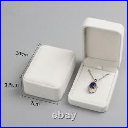300x White Velvet Pendant Necklace Earrings Wedding Engagement Flocked Showcase