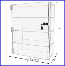 305Displays Acrylic Countertop Display Case 12 x 6 x 16 Locking Security Show