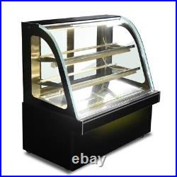 35in Countertop Cake Display Case Fridge Refrigerated Pastry Showcase Cabinet
