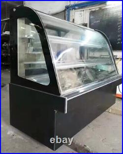 35in Countertop Cake Display Case Fridge Refrigerated Pastry Showcase Cabinet
