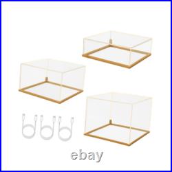 3x Acrylic Display with Lights Retail Home Decor Showcase Riser Shelf Cake 3x Acrylic Display with Lights Retail Home Decor Showcase Riser Shelf Cake