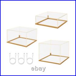 3x Acrylic Display with Lights Retail Home Decor Showcase Riser Shelf Cake 3x Acrylic Display with Lights Retail Home Decor Showcase Riser Shelf Cake