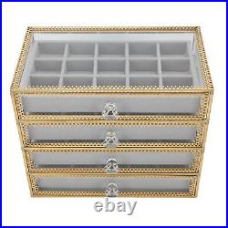 4 Drawers Jewelry Display Storage Box Jewelry Storage Case For Woman Nail Tips