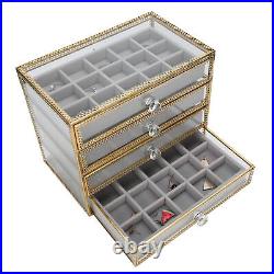 4 Drawers Jewelry Display Storage Box Jewelry Storage Case For Woman Nail Tips