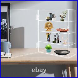 4 Layer Clear Acrylic Plastic Countertop Figures Display Show Case Box Cabinet