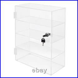 4 Layer Clear Acrylic Plastic Countertop Figures Display Show Case Box Cabinet