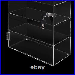 4 Layer Clear Acrylic Plastic Countertop Figures Display Show Case Box Cabinet