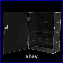 4 Layer Clear Acrylic Plastic Countertop Figures Display Show Case Box Cabinet