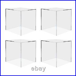 4 Pack 10 Cube Riser Display Pedestal Showcase Box 5 Sided Acrylic Clear