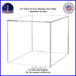 4 Pack 10 Cube Riser Display Pedestal Showcase Box 5 Sided Acrylic Clear