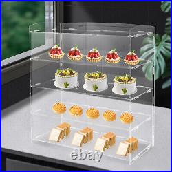 4-Tier Acrylic Display Case Bakery Pastry Display Case Showcase Countertop