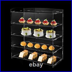 4-Tier Acrylic Display Case Bakery Pastry Display Case Showcase Countertop