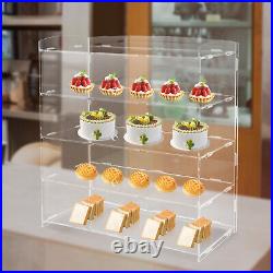 4 Tier Showcase Countertop Acrylic Display Case Bakery Pastry Display Case