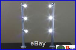 4x Retail display jewelry showcase silver LED light pole FY-53 UL power supply