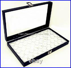 5 Glass Top White 50 State Quarter Coin Collectors Showcase Display Cases Boxes