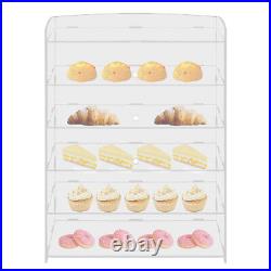 5 Tiers Acrylic Display Case Shelf Dustproof Showcase Holder For Retail Display