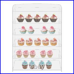 5 Tiers Acrylic Display Case Shelf Dustproof Showcase Holder For Retail Display