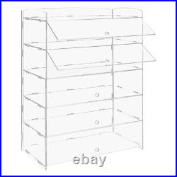 5 Tiers Acrylic Display Case Shelf Dustproof Showcase Holder For Retail Display 5 Tiers Acrylic Display Case Shelf Dustproof Showcase Holder For Retail Display