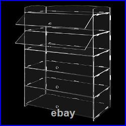 5 Tiers Acrylic Display Case Shelf Dustproof Showcase Holder For Retail Display 5 Tiers Acrylic Display Case Shelf Dustproof Showcase Holder For Retail Display