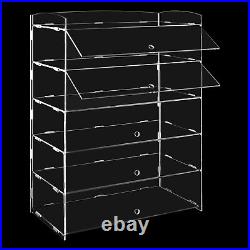 5 Tiers Acrylic Display Case Shelf Dustproof Showcase Holder For Retail Display 5 Tiers Acrylic Display Case Shelf Dustproof Showcase Holder For Retail Display