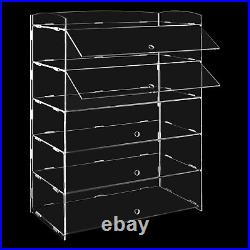 5 Tiers Acrylic Display Case Shelf Dustproof Showcase Holder For Retail Display