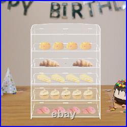 5 Tiers Acrylic Display Case Shelf Dustproof Showcase Holder For Retail Display