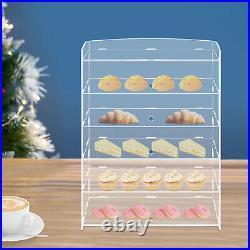 5 Tiers Acrylic Display Case Shelf Dustproof Showcase Holder For Retail Display