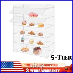 5 Tiers Acrylic Display Case Shelf Dustproof Showcase Holder for Retail Display