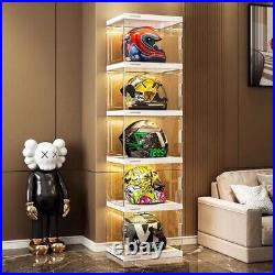 6 Layers 12 Boxes Acrylic Display Case Rack Dustproof Clear cabinet Showcase AU