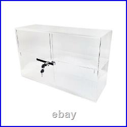 Acrylic Countertop Display Case Assembly Showcase 21L x 7W x 13H, Sliding Door