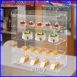 Acrylic Display Case Bakery Pastry Display Case 4 Tier Showcase Countertop
