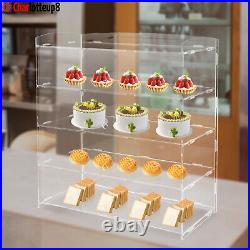 Acrylic Display Case Bakery Pastry Display Case 4 Tier Showcase Countertop