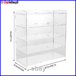 Acrylic Display Case Bakery Pastry Display Case 4 Tier Showcase Countertop