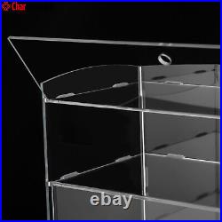 Acrylic Display Case Bakery Pastry Display Case 4 Tier Showcase Countertop