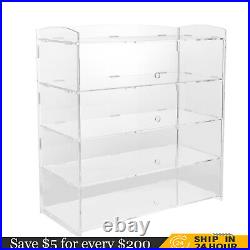 Acrylic Display Case Bakery Pastry Display Case 4 Tier Showcase Countertop