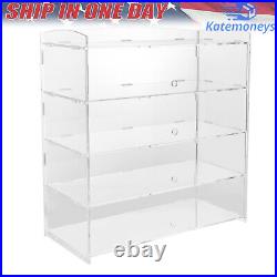 Acrylic Display Case Bakery Pastry Display Case 4 Tier Showcase Countertop