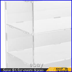 Acrylic Display Case Bakery Pastry Display Case 4 Tier Showcase Countertop