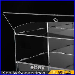 Acrylic Display Case Bakery Pastry Display Case 4 Tier Showcase Countertop