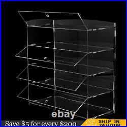 Acrylic Display Case Bakery Pastry Display Case 4 Tier Showcase Countertop