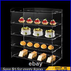 Acrylic Display Case Bakery Pastry Display Case 4 Tier Showcase Countertop