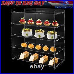 Acrylic Display Case Bakery Pastry Display Case 4 Tier Showcase Countertop