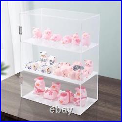 Acrylic Display Case with Lock Holder Clear Showcase for Models Home Watches