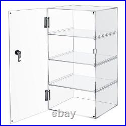 Acrylic Display Case with Lock Key Countertop Display Case Clear Showcase Dis