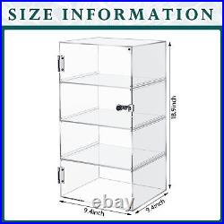 Acrylic Display Case with Lock Key Countertop Display Case Clear Showcase Dis